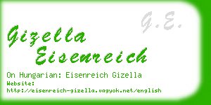 gizella eisenreich business card